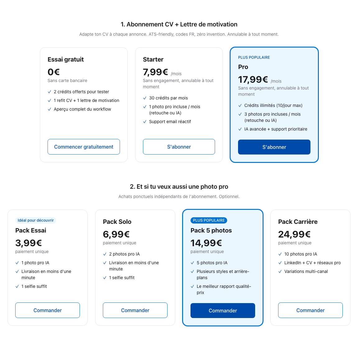 Pricing transparent